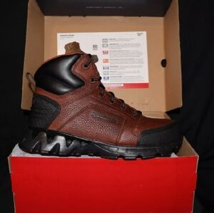 Reebok Men's Zigkick Brown Leather Composite Toe Boot Work Boots - SIZE 9 *NEW*